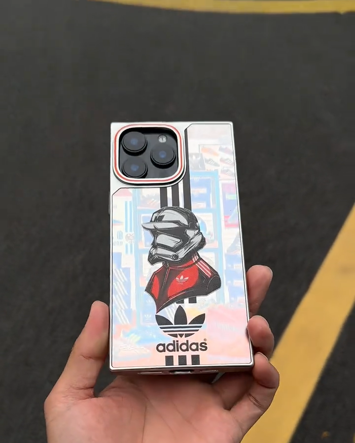 阿迪達斯方形磁吸漸變手機殼-CASEZONE